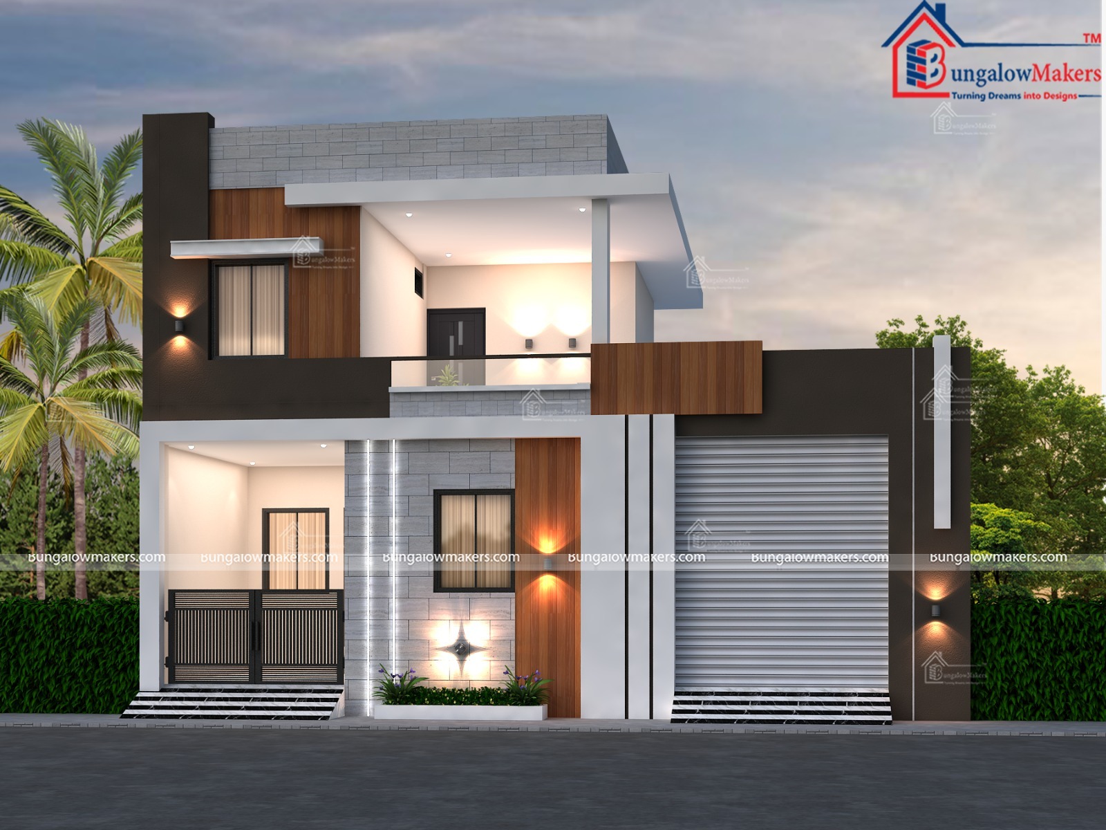 Low-Cost Normal House Front Elevation Designs