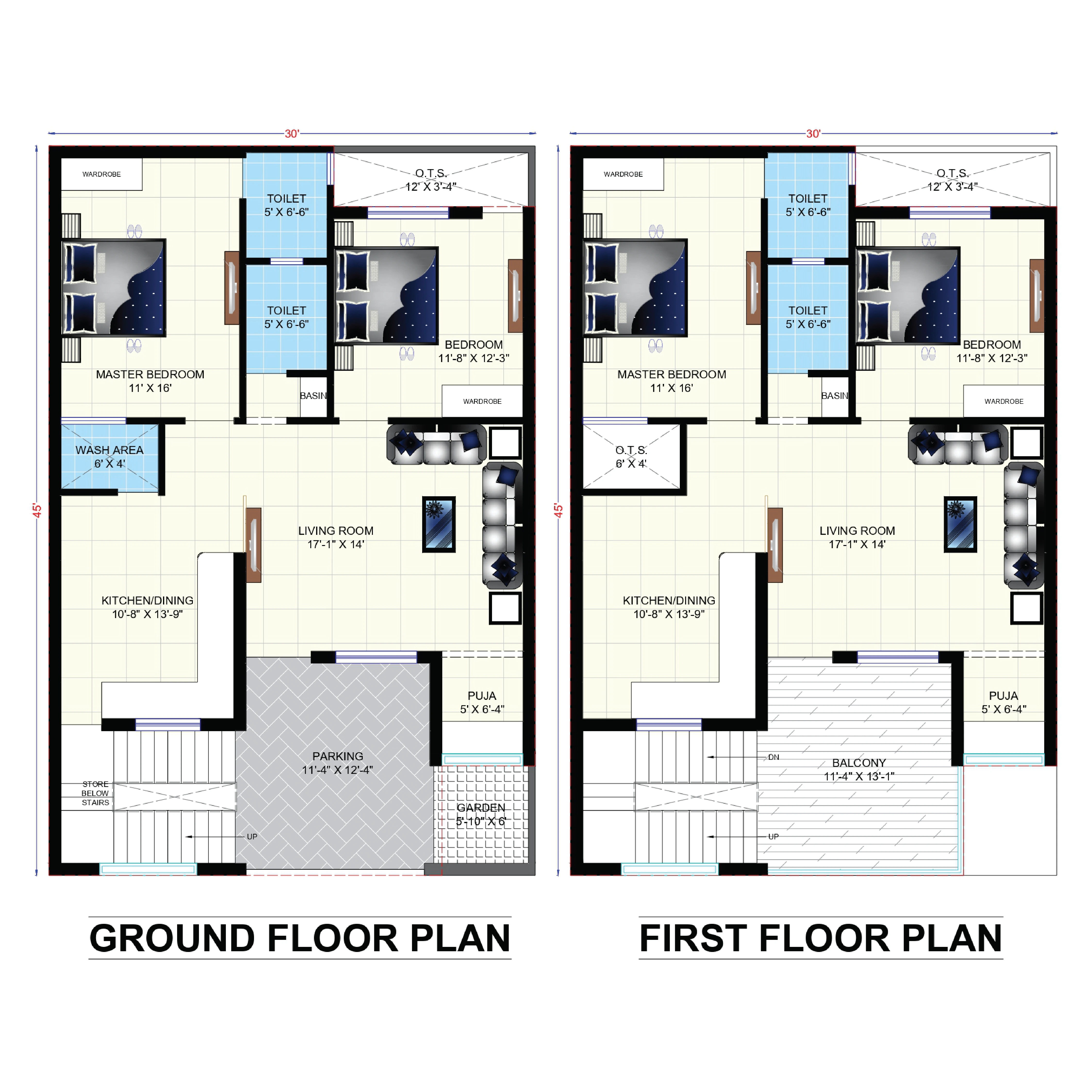 East Facing Plan
