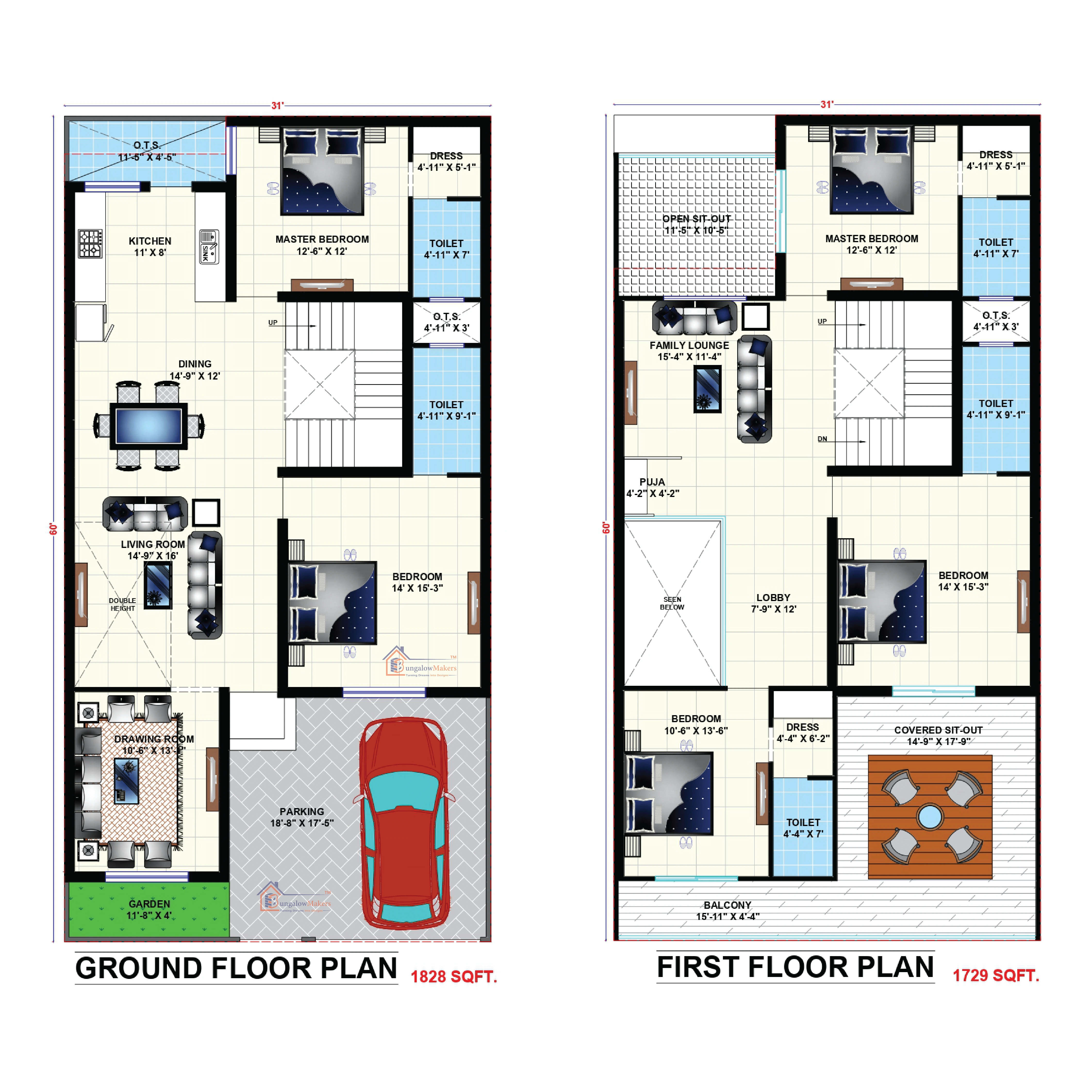North Facing Plan